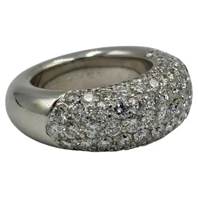 Pre-owned Chaumet White Gold And Pave Diamond Pinky Ring, Circa 1980