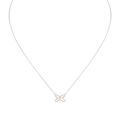 Chaumet White Gold, Diamond And Mother-of-pearl Jeux De Liens Pendant Necklace