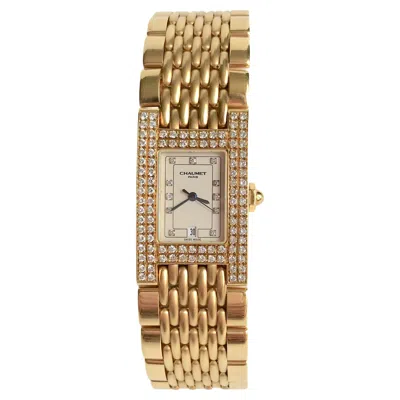 Pre-owned Chaumet Wristwatch In 18k Gold And Diamonds, Model Style In Multi
