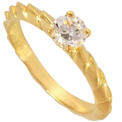 Pre-owned Chaumet Yellow Gold (18k) Band Ring () In Multi