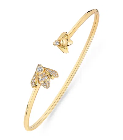 Chaumet Yellow Gold And Diamond Bee De  Bangle