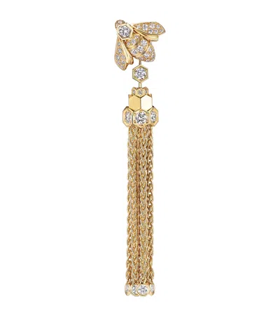 Chaumet Yellow Gold And Diamond Bee De  Pompon Earrings