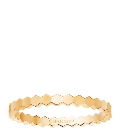 Chaumet Yellow Gold Bee De  Ring In Brown