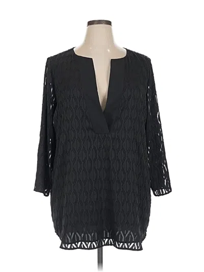 Pre-owned Chaus 3/4 Sleeve Blouse In Black