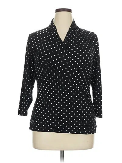 Pre-owned Chaus 3/4 Sleeve Blouse In Black