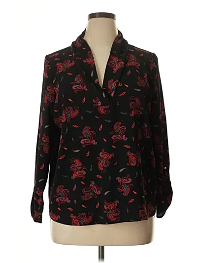 Pre-owned Chaus 3/4 Sleeve Blouse In Black