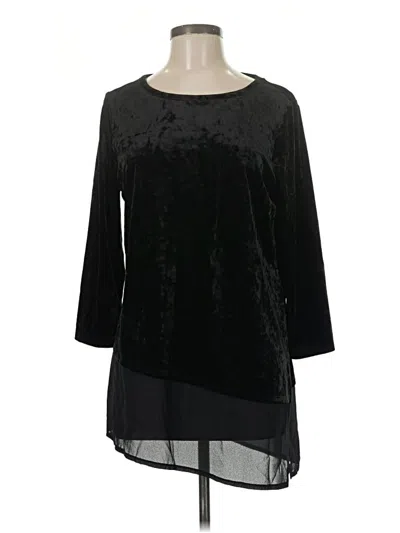 Pre-owned Chaus 3/4 Sleeve Blouse In Black