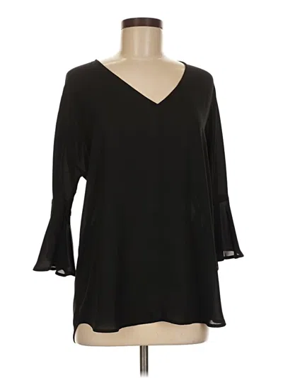 Pre-owned Chaus 3/4 Sleeve Blouse In Black