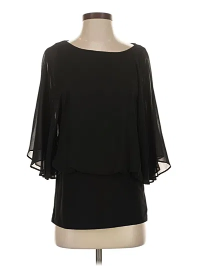 Pre-owned Chaus 3/4 Sleeve Blouse In Black