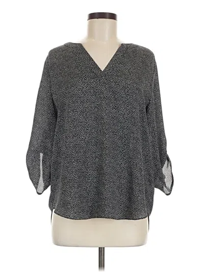 Pre-owned Chaus 3/4 Sleeve Blouse In Black