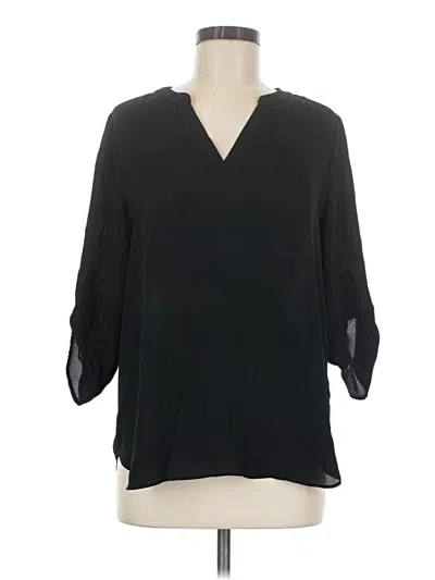 Pre-owned Chaus 3/4 Sleeve Blouse In Black