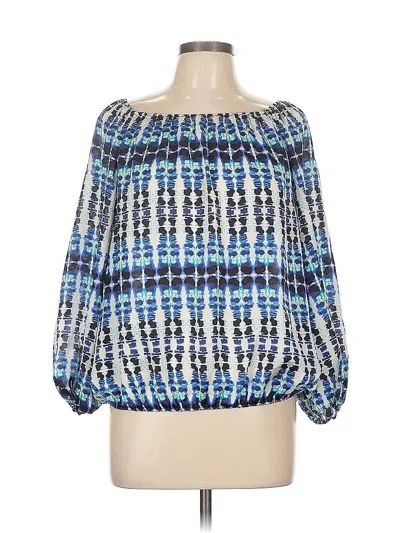 Pre-owned Chaus 3/4 Sleeve Blouse In Blue