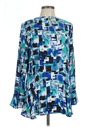 Pre-owned Chaus 3/4 Sleeve Blouse In Blue