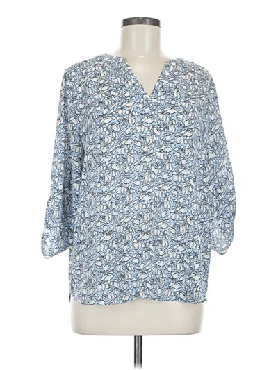 Pre-owned Chaus 3/4 Sleeve Blouse In Blue