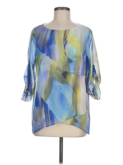 Pre-owned Chaus 3/4 Sleeve Blouse In Blue