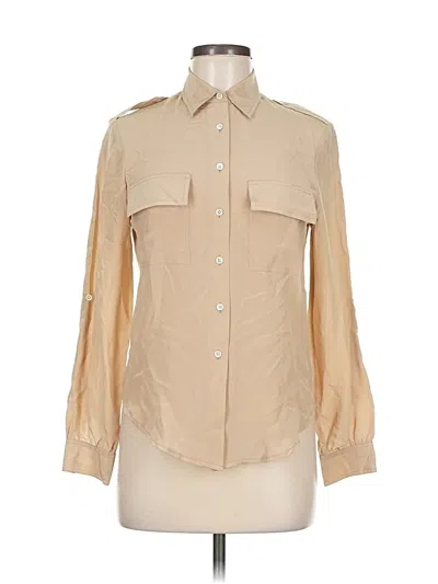 Pre-owned Chaus 3/4 Sleeve Blouse In Brown