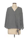 Chaus 3/4 Sleeve Blouse In Gray