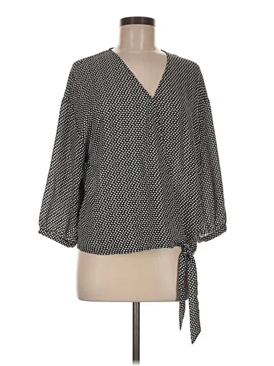 Pre-owned Chaus 3/4 Sleeve Blouse In Gray