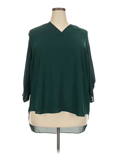 Pre-owned Chaus 3/4 Sleeve Blouse In Green