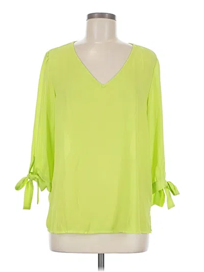 Pre-owned Chaus 3/4 Sleeve Blouse In Green