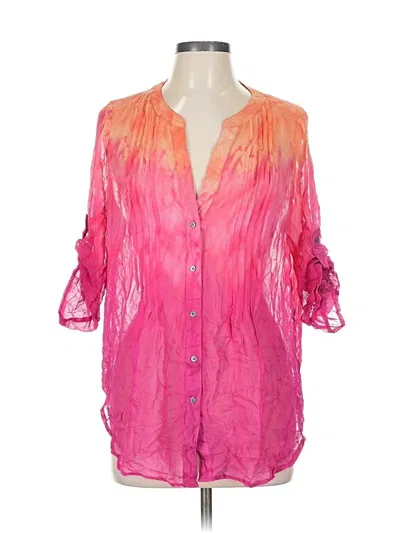 Pre-owned Chaus 3/4 Sleeve Blouse In Pink