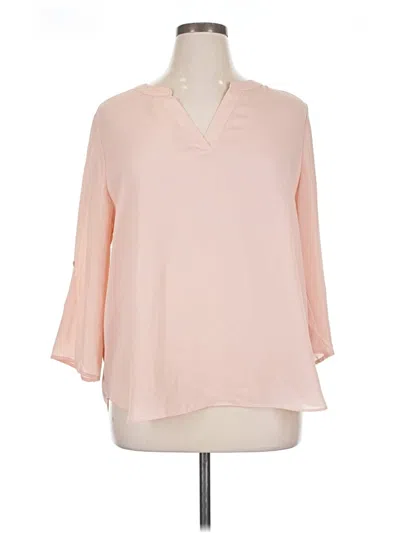 Pre-owned Chaus 3/4 Sleeve Blouse In Pink