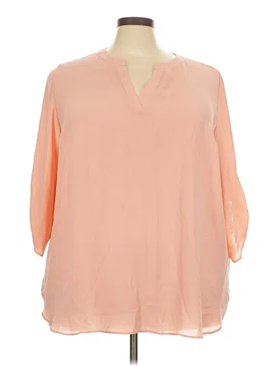 Pre-owned Chaus 3/4 Sleeve Blouse In Pink