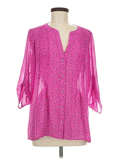 Pre-owned Chaus 3/4 Sleeve Blouse In Pink