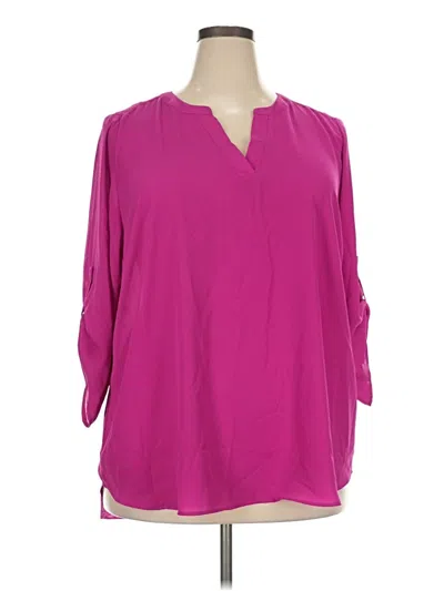 Pre-owned Chaus 3/4 Sleeve Blouse In Pink