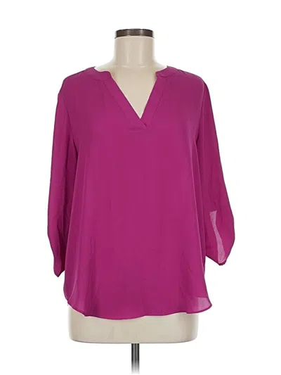 Pre-owned Chaus 3/4 Sleeve Blouse In Purple