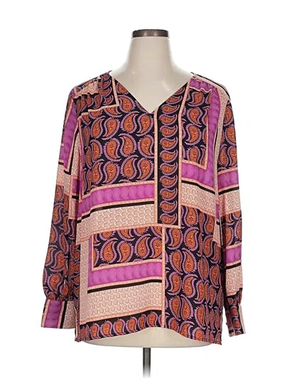 Chaus 3/4 Sleeve Blouse In Purple