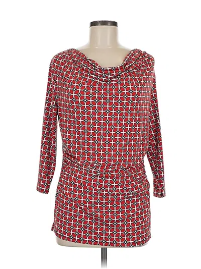 Pre-owned Chaus 3/4 Sleeve Blouse In Red