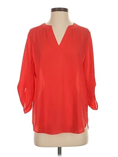 Pre-owned Chaus 3/4 Sleeve Blouse In Red