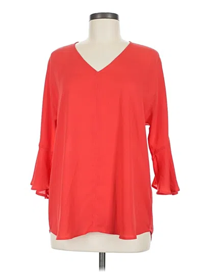 Pre-owned Chaus 3/4 Sleeve Blouse In Red