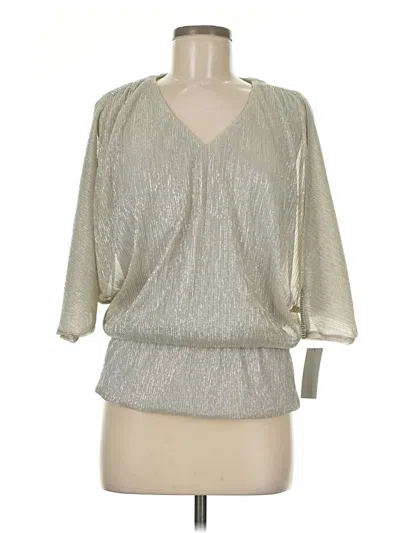 Chaus 3/4 Sleeve Blouse In Silver
