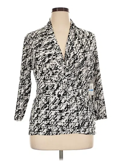 Chaus 3/4 Sleeve Blouse In Silver