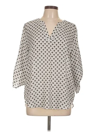 Pre-owned Chaus 3/4 Sleeve Blouse In White
