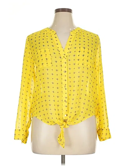 Pre-owned Chaus 3/4 Sleeve Blouse In Yellow