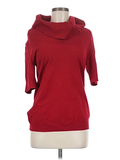 Pre-owned Chaus 3/4 Sleeve Top Red Cowl Neck Tops