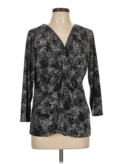 Pre-owned Chaus 3/4 Sleeve T-shirt In Black