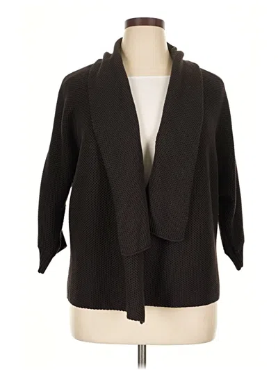 Pre-owned Chaus Cardigan Sweater In Black