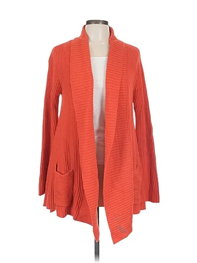 Pre-owned Chaus Cardigan Sweater In Orange