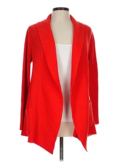Pre-owned Chaus Cardigan Sweater In Red