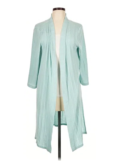 Pre-owned Chaus Cardigan Sweater In Teal