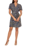 CHAUS FLORAL SHORT SLEEVE DRESS