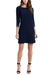 Chaus Imitation Pearl & Rhinestone Sleeve Sheath Dress In Multi