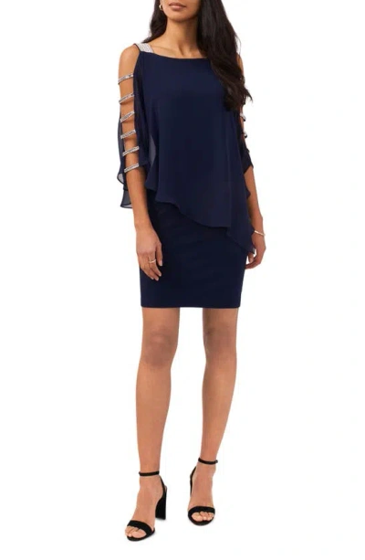 Chaus Ladder Trim Overlay Minidress In Jbs Navy