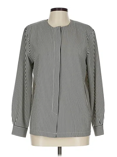 Pre-owned Chaus Long Sleeve Blouse In Black