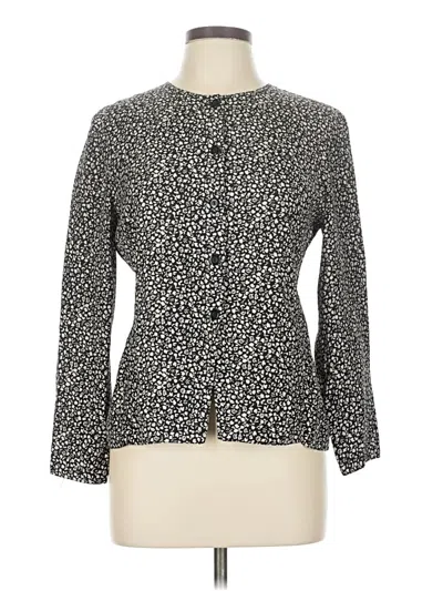 Pre-owned Chaus Long Sleeve Blouse In Gray