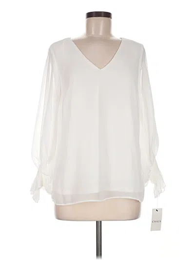 Pre-owned Chaus Long Sleeve Blouse In Ivory